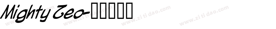 Mighty Zeo字体转换